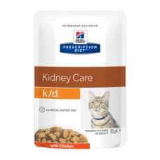 Корм для кошек Hill's Prescription Diet Feline K/D при заболевании почек, курица пауч