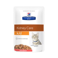 Корм для кошек Hill's Prescription Diet Feline K/D при заболевании почек, лосось пауч