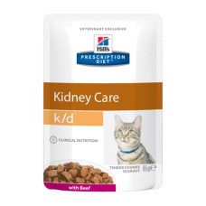 Корм для кошек Hill's Prescription Diet Feline K/D при заболевании почек, говядина пауч