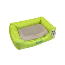 Лежак для животных FOXIE Cooling с охлаждающим ковриком 47х37х17см зеленый
