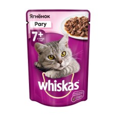 Корм для кошек Whiskas старше 8 лет ягненок рагу конс.