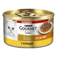 Корм для кошек GOURMET Gold Соус делюкс Курица банка