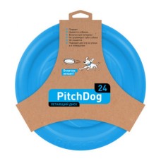 Игрушка для собак PITCHDOG Летающий диск d 24см голубой