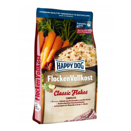Корм для собак HAPPY DOG Премиум хлопья Кукуруза,пшеница,овес,просо,рис,овощи,мясн.гранулы