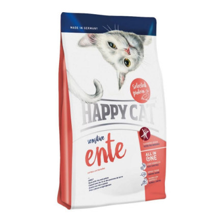 Корм для кошек HAPPY CAT с чувствительным пищеварением, утка  1,
