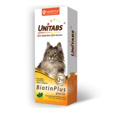 Паста UNITABS BiotinPlus Q10 с Биотином и Таурином для кошек, 150 мл