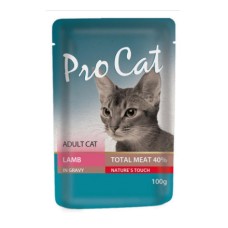 Корм для кошек PRO CAT ягненок конс. пауч