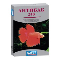 Антибактериальный препарат для рыб АВЗ Антибак-250 6 таб.
