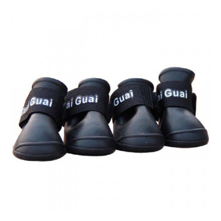 Ботинки для собак ГРЫЗЛИК АМ силиконовые черные размер S 4,3х 3,3см