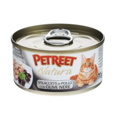 Корм для кошек PETREET Куриная грудка, оливки конс.