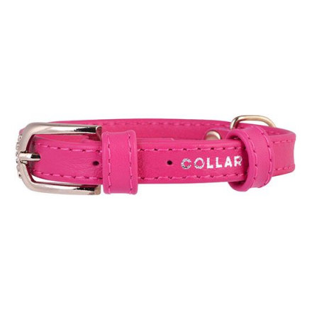 Ошейник для собак COLLAR Glamour без украшений 15мм 27-36см розовый