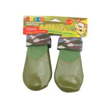 Носки для собак БАРБОСКИ высокое латексное покрытие, зеленые размер 3
