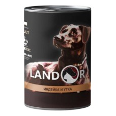 Корм для собак LANDOR индейка с уткой банка