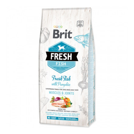 Корм для собак BRIT Fresh Рыба с тыквой для крупных пород