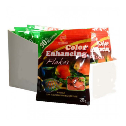 Корм для рыб AQUAV Color Enhancing Flakes Хлопья для усиления окраски, пакетики