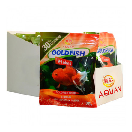 Корм для рыб AQUAV Goldfish Flakes Хлопья для золотых рыбок, пакет