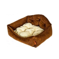 Лежак для собак HAPPY PUPPY Лофт коричневый 45х35