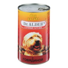 Корм для собак DR. ALDER`S Дог Гарант сочные кусочки в соусе Говядина конс. 1