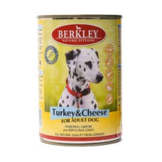 Корм для собак Berkley индейка, сыр конс.