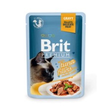 Корм для кошек BRIT Premium Cat Gravy Кусочки из филе тунца в соусе пауч