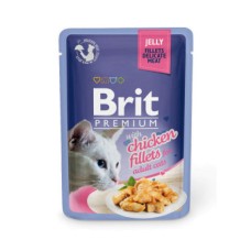 Корм для кошек BRIT Premium Cat Jelly Кусочки из куриного филе в желе пауч