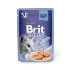 Корм для кошек BRIT Premium Cat Jelly Кусочки из филе лосося в желе пауч