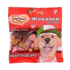 Лакомство для собак МНЯМС Жевалки Hearts&Bears с говядиной и ягненком