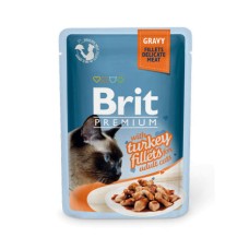 Корм для кошек BRIT Premium Cat Gravy Кусочки из филе индейки в соусе пауч