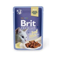 Корм для кошек BRIT Premium Cat Jelly Кусочки из филе говядины в желе пауч