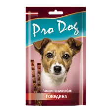 Лакомство для собак PRO DOG Лакомые палочки с говядиной (3штх15г)