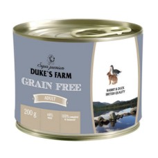 Корм для собак DUKE'S FARM Grainfree Кролик,утка, клюква, шпинат конс.