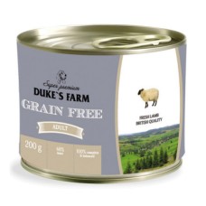Корм для собак DUKE'S FARM Grainfree Ягненок, клюква, шпинат конс.