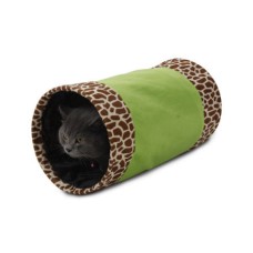Тоннель для кошек MAJOR шуршащий зеленый 25х50см, полиэстер