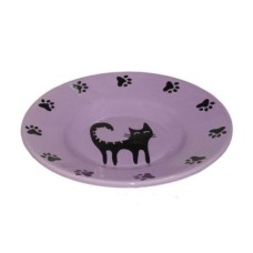 Миска для животных FOXIE Cat Plate фиолетовая керамическая 15,5х3см 140мл