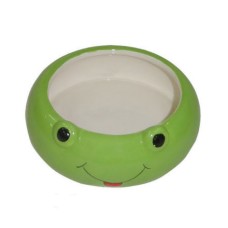 Миска для грызунов FOXIE Frog зеленая керамическая 8,5х2,5см 80мл
