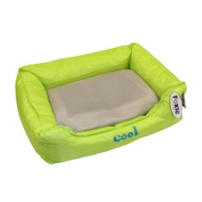 Лежак для животных FOXIE Cooling с охлаждающим ковриком 61х48х18см зеленый