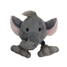 Игрушка для собак CHOMPER Mini Plush Слон плюш с ногами из винила и пищалкой 10 см