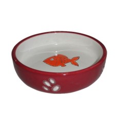 Миска для животных FOXIE Orange Fish красная керамическая 12х12х3см 150мл