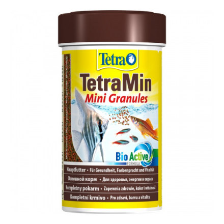 Корм для рыб TETRA Min Mini Granules в mini гранулах для молоди и мелких рыб 100мл