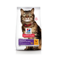 Корм для кошек HILL'S Sensitive Stomach & Skin c чувствительной кожей и желудком