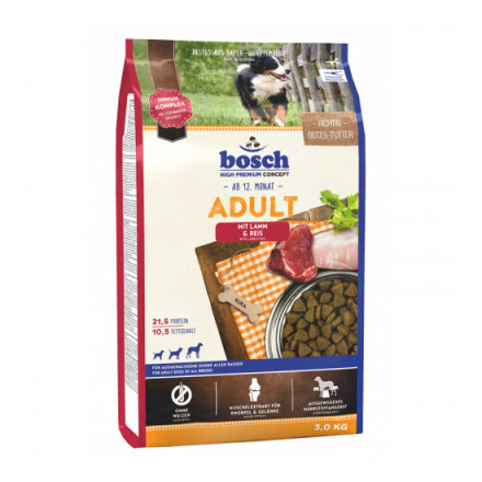 Корм для собак Bosch Adult с ягнёнком и рисом