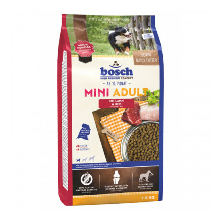 Корм для собак Bosch Mini Adult с ягнёнком и рисом для мелких пород