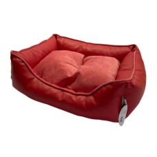 Лежак для животных FOXIE Leather 52х41х10см красный