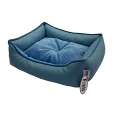 Лежак для животных FOXIE Leather 70х60х23см голубой