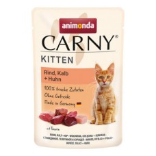 Корм для котят ANIMONDA Carny Kitten говядина, телятина, курица пауч