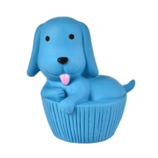 Игрушка для собак FOXIE Щенок с пищалкой 11см латекс голубой