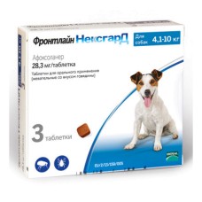 Препарат для собак MERIAL Фронтлайн НексгарД таблетки жевательные 4-10кг 3х28,3мг 3таб