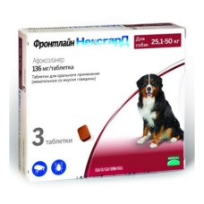 Препарат для собак MERIAL Фронтлайн НексгарД таблетки жевательные 25-50кг 3х136мг 3таб