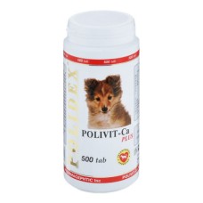 Витамины для собак POLIDEX Поливит Кальций плюс 500таб