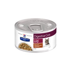 Корм для кошек HILL'S Prescription Diet i/d при расстройстве жкт, рагу с курицей и добавлением овощей конс. 82 г